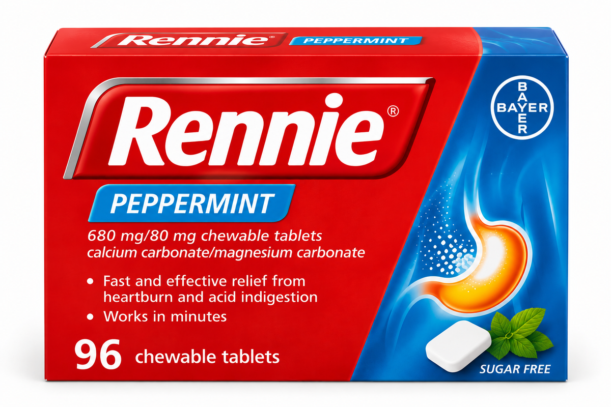Compresse masticabili Rennie alla menta piperita 680 mg/80 mg
