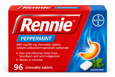 Compresse masticabili Rennie alla menta piperita 680 mg/80 mg